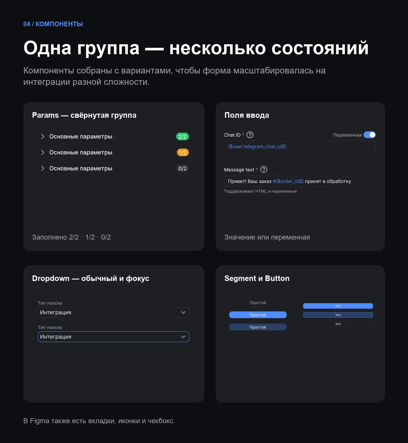 Модуль интеграций — раздел кейса 4